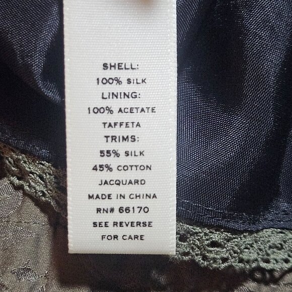 Anthropologie Moulinette Soeurs Women's Silk Jacquard Color Block Dress Orange/B - Picture 7 of 16